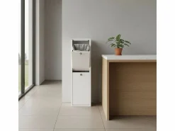 Don Hierro Cubo de basura para la cocina - Cubo de reciclaje - 2 compartimentos de 20L -28,7(ancho)x97(alto)x27,3(fondo) cm. - - LUA