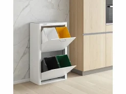 New Cubo de basura para la cocina - Cubo de reciclaje - 4 compartimentos de 20L - CUBEK Cubo De Basura Para Cocina