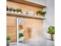 Cubo de basura para la cocina - Cubo de reciclaje - 3 compartimentos de 20L - CUBEK Cubo De Basura Para Cocina