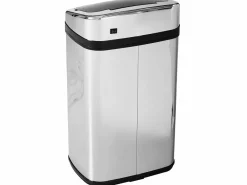 Homcom Cubo de basura plata 33x25x58 cm