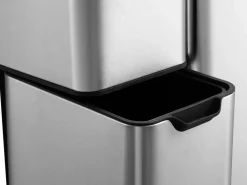 Cubo de reciclaje de acero inoxidable con pedal - 3 compartimentos - 60L - DUMEO Cubo De Basura Para Cocina