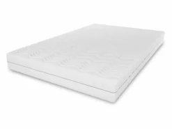 Cubrecama con capa de masaje, tamaño del cubrecama: 180 x 200 x 5, funda incluida, color del cubrecama: blanco, dureza media: H3
