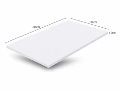 Cubrecolchón 120x200 cm, 5 cm de alto, cubrecolchón de espuma de gel, color blanco.