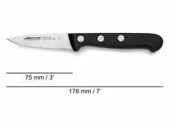 Clearance Cuchillo Pelador Universal Acero Inoxidable Negro 7,5 cm Cubierto