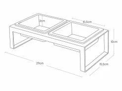 Online Cuenco de diseño doblemente elevado para el gato Tower Comida Para Animales De Compañía