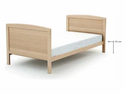 Online Cuna bebé evolutiva LUNA madera - Haya Barnizada - 70 x 140 - 144 x 74,5 x 79 cm Mueble De Bebé