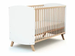 AT4 Cuna bebé madera - - 60 x 120 - 123 x 64 x 85 cm