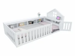 Outlet Cuna bebé 90x200 cm - con almacenamiento - con puerta - con somier de láminas - (colchón no incluido) Mueble De Bebé