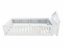 Outlet Cuna bebé 90x200 cm - con almacenamiento - con puerta - con somier de láminas - (colchón no incluido) Mueble De Bebé