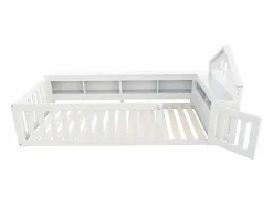 Outlet Cuna bebé 90x200 cm - con almacenamiento - con puerta - con somier de láminas - (colchón no incluido) Mueble De Bebé