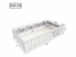 Outlet Cuna bebé 90x200 cm - con almacenamiento - con puerta - con somier de láminas - (colchón no incluido) Mueble De Bebé