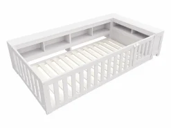 Outlet Cuna bebé 90x200 cm - con almacenamiento - con puerta - con somier de láminas - (colchón no incluido) Mueble De Bebé