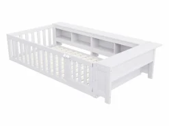 Outlet Cuna bebé 90x200 cm - con almacenamiento - con puerta - con somier de láminas - (colchón no incluido) Mueble De Bebé