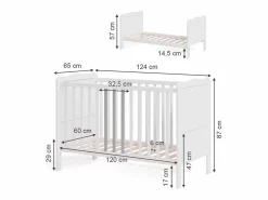 Best Cuna 124x65x87 tobi Mueble De Bebé