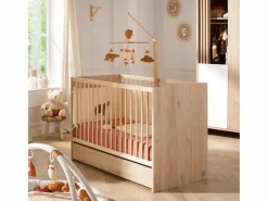 Clearance Cuna de madera, 120x60cm, decoración roble suave Mueble De Bebé