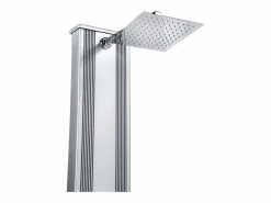 Clearance POOLEX Dada Straight 32.4x14x228cm Ducha Híbrida Exterior 40L - Conexiones Agua Caliente/Fría - Teleducha Extraíble - Anti-piedra caliza Transparente