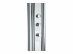 Clearance POOLEX Dada Straight 32.4x14x228cm Ducha Híbrida Exterior 40L - Conexiones Agua Caliente/Fría - Teleducha Extraíble - Anti-piedra caliza Transparente