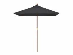 Clearance Garden Furniture Daranor Sombrilla de jardín con poste de madera negro 198x198x231 cm