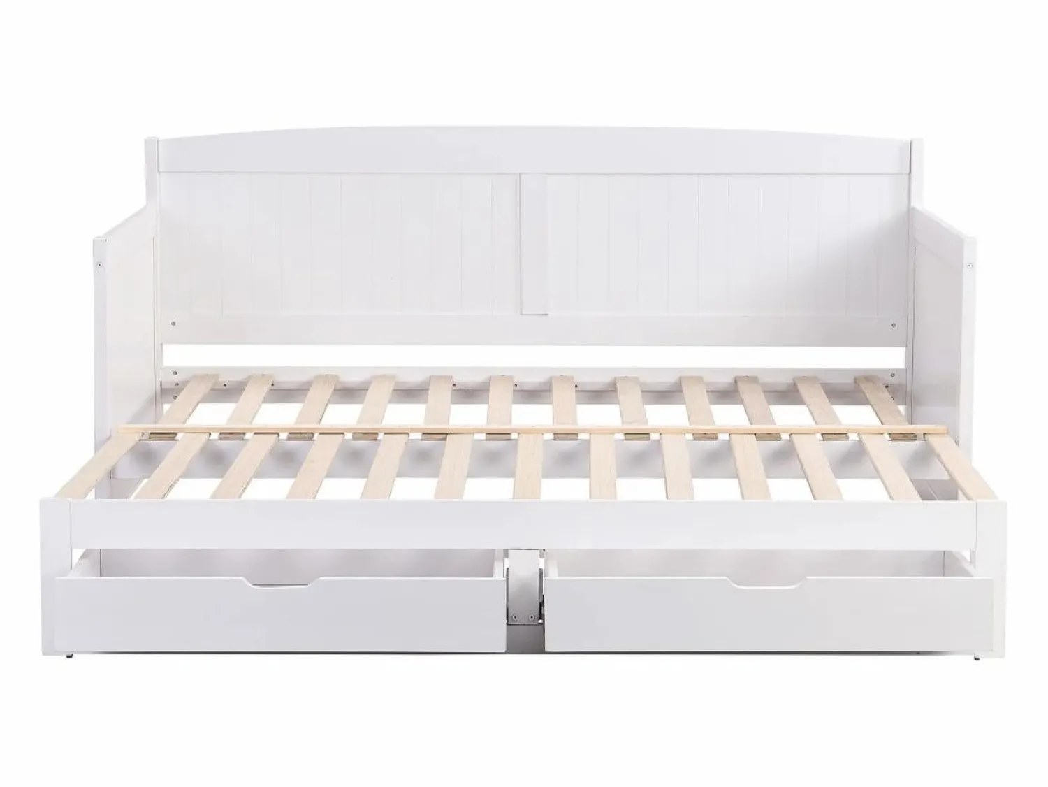 Vente-unique Daybed de 90x190 o 180x190 cm con cajones en pino y MDF - DINIVA