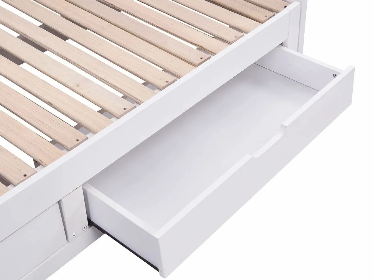 Vente-unique Daybed de 90x190 o 180x190 cm con cajones en pino y MDF - DINIVA