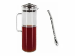 Best Decantador de té helado 1,5 litro + pajita de acero inoxidable con filtro Accesorios Para Vino Y Bar