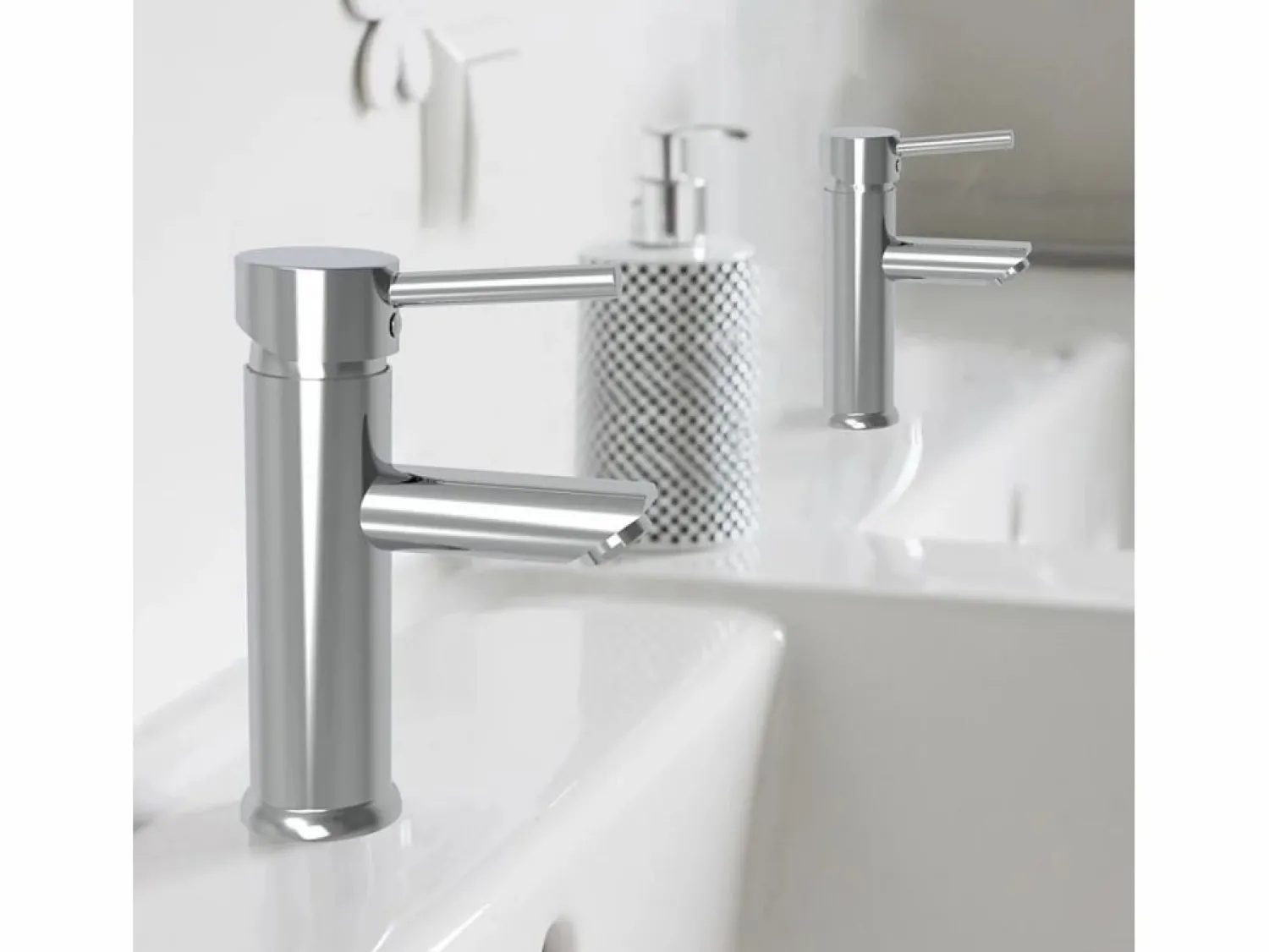 New Deco mezclador lavabo bajo cromo Grifo