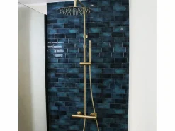 Online Essebagno Delice II columna de ducha mecánica oro cepillado Dorado