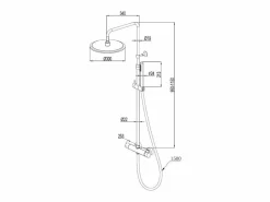 Online Essebagno Delice II columna de ducha mecánica oro cepillado Dorado