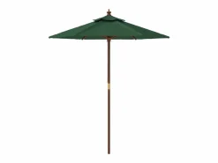 Hot Delinra Sombrilla de jardín con poste de madera verde 196x231 cm Sombrilla