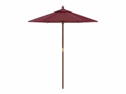 Online Delinra Sombrilla de jardín con poste de madera rojo burdeos 196x231 cm Sombrilla