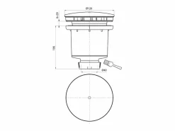 Clearance Desagüe de ducha con cúpula cromada Tourbillon D90 Cañería