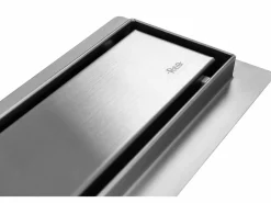 Online Rea Desagüe lineal de acero inoxidable Pure Neo Pro 900 Brush Steel Plateado