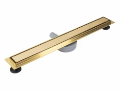 Rea Desagüe lineal Neox Pro 600 Brush Gold de acero inoxidable de alta calidad para un baño elegante y fácil de limpiar