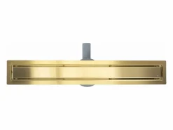 Rea Desagüe lineal Neox Pro 600 Brush Gold de acero inoxidable de alta calidad para un baño elegante y fácil de limpiar
