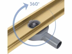 Rea Desagüe lineal Neox Pro 800 Gold en acero inoxidable AISI 304 de alta calidad