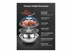Outlet Deshojadora Manual SucceBuy 49 cm Cortabrotes Cuchilla de Acero Inoxidable, Cuenco de Corte Hidropónico Húmedo y Seco, Corte Rotativo Trenzado Materiales Y Utensilios De Cocina