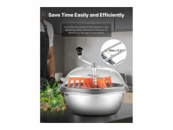 Outlet Deshojadora Manual SucceBuy 49 cm Cortabrotes Cuchilla de Acero Inoxidable, Cuenco de Corte Hidropónico Húmedo y Seco, Corte Rotativo Trenzado Materiales Y Utensilios De Cocina