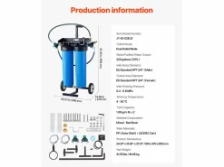 Desmineralizador de Agua SucceBuy para Lavado de Coche sin Manchas, Sistema de Agua Desionizada con Medidor TDS Integrado, Filtro Antimanchas, para Vehículos