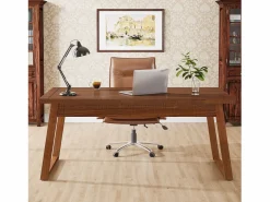 Hot Tribesigns Despacho en casa: escritorio de ordenador de 140 cm con cajón Marru00f3n