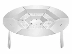 New Difusor de Calor SucceBuy para Brasero, 68.5x25.4 cm Protección Redonda para Fogata de Acero Inoxidable 304, Tapa de Quemador Desmontable Materiales Y Utensilios De Cocina