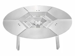 New Difusor de Calor SucceBuy para Brasero, 63.5x25.4 cm Protección Térmica Redonda para Fuego de Madera, Difusor de Calor de Acero Inoxidable 304 Materiales Y Utensilios De Cocina
