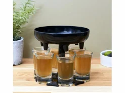 Mister Gadget Dispensador de 6 vasos de chupito s de 13 cm Negro