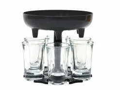 Mister Gadget Dispensador de 6 vasos de chupito s de 13 cm Negro