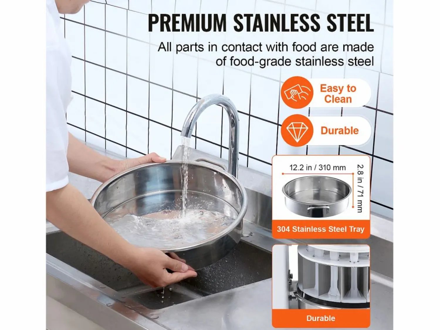Clearance Divisor de Masa Manual SucceBuy 40 Piezas, Máquina de Pan de Acero Inoxidable, para Panadería, Restaurante, Comercial Blanco