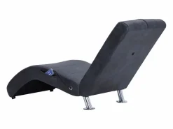 vidaxl Diván de masaje con almohada de piel de ante artificial