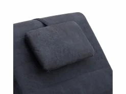 vidaxl Diván de masaje con almohada de piel de ante artificial