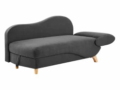 Discount Vente-unique Diván (ángulo derecho) convertible de tela antracita con cojines grises PENELOPE Gris antracita