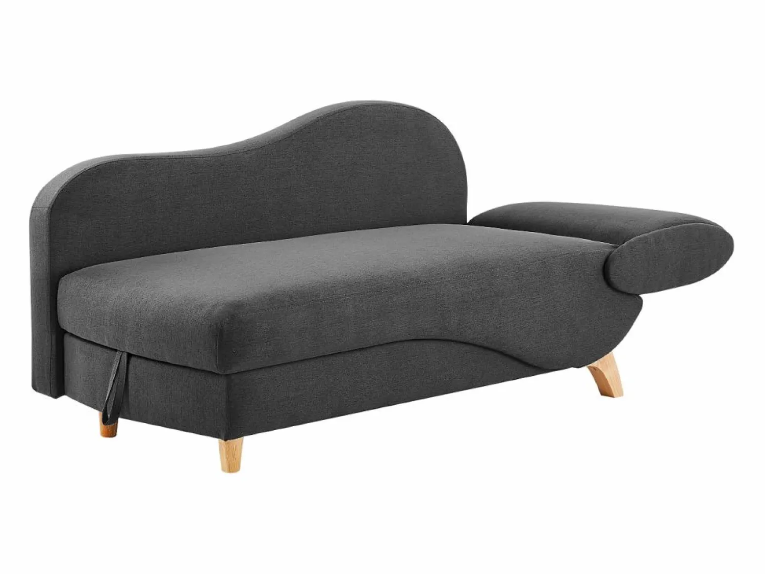 Discount Vente-unique Diván (ángulo derecho) convertible de tela antracita con cojines grises PENELOPE Gris antracita