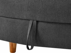 Discount Vente-unique Diván (ángulo derecho) convertible de tela antracita con cojines grises PENELOPE Gris antracita