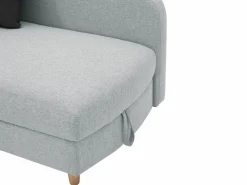 Hot Diván (ángulo izquierdo) convertible de tela con cojines antracita PENELOPE Diván Cama
